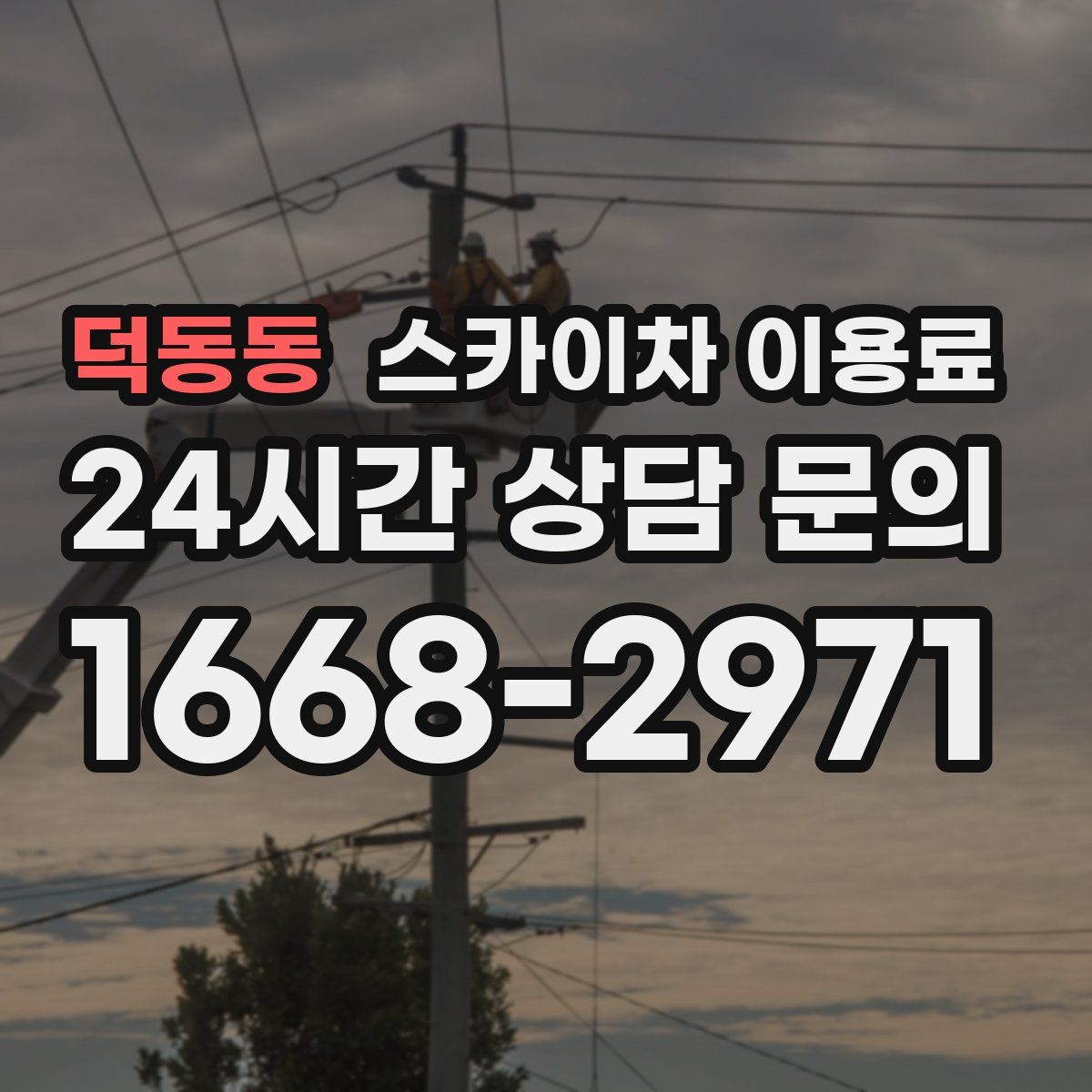 덕동동 스카이차 이용료