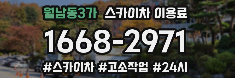 월남동3가 스카이차 이용료