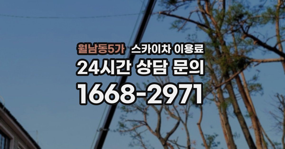 월남동5가 스카이차 이용료
