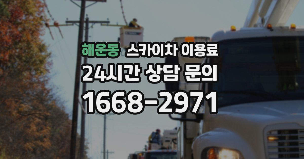 해운동 스카이차 이용료
