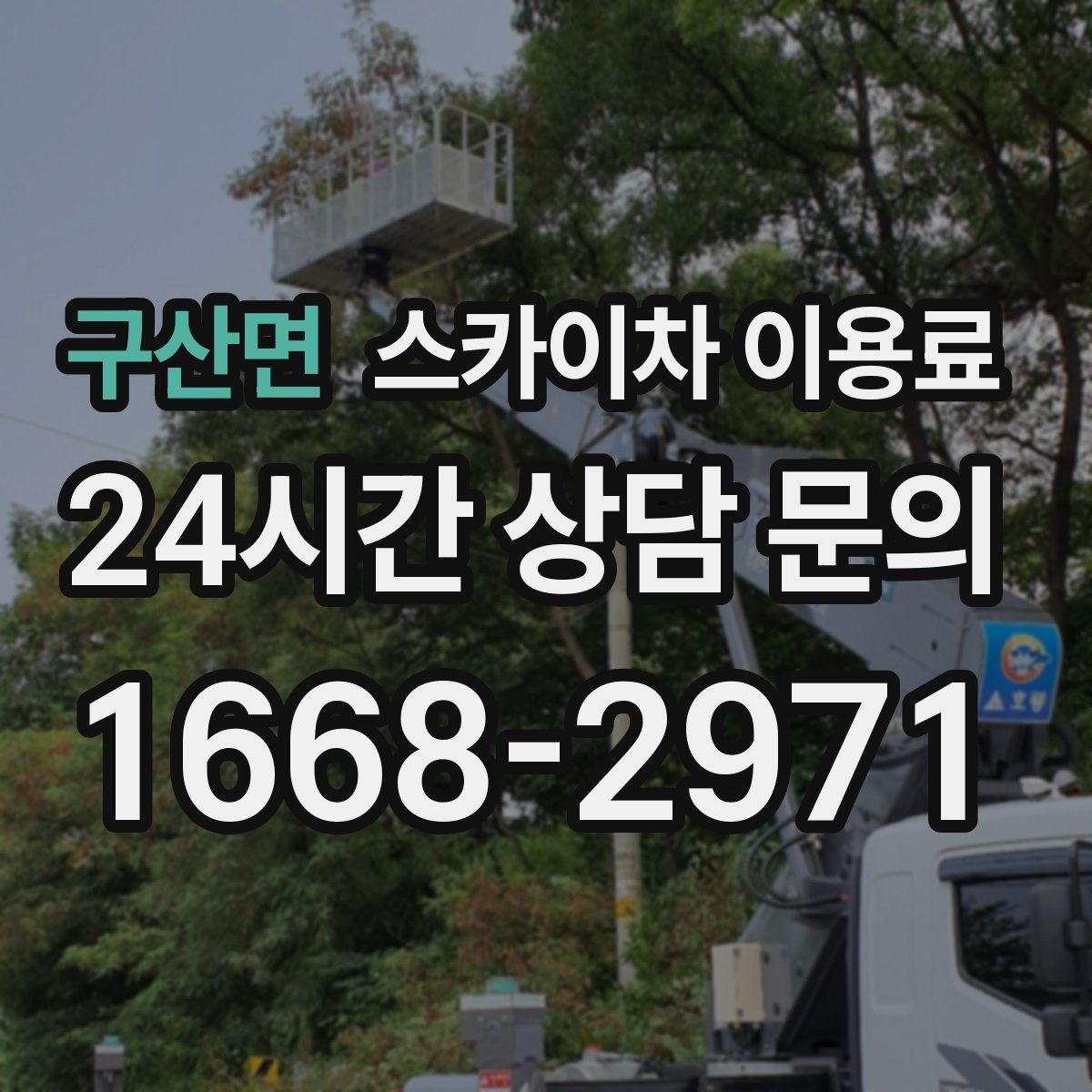 구산면 스카이차 이용료 현장 견적이 필요한 대표 사례