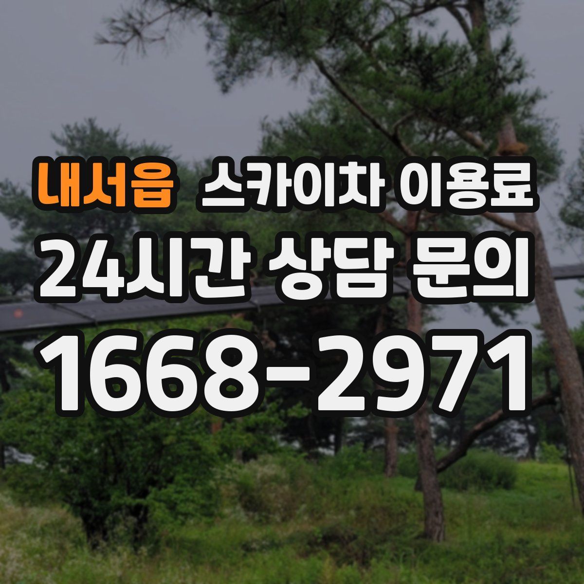 내서읍 스카이차 이용료