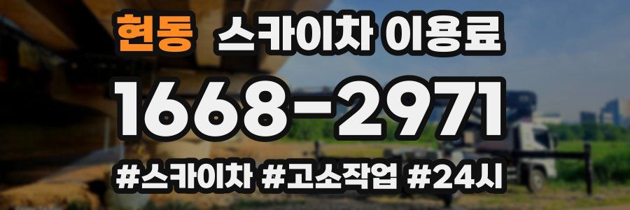 현동 스카이차 이용료