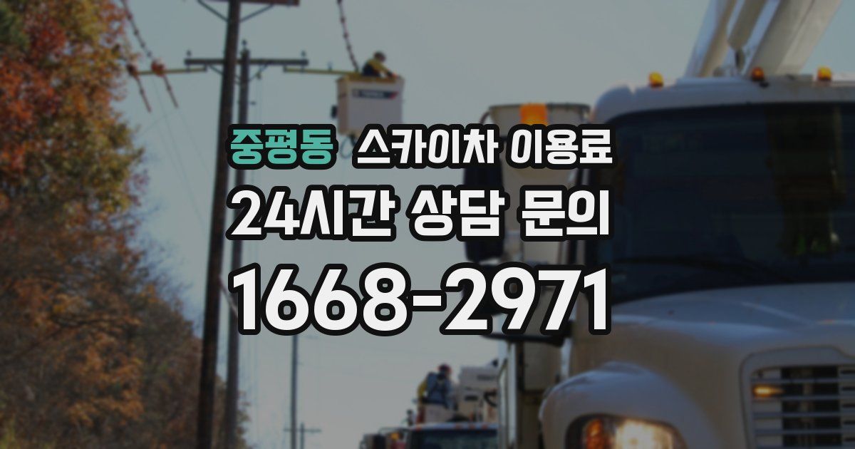 중평동 스카이차 이용료