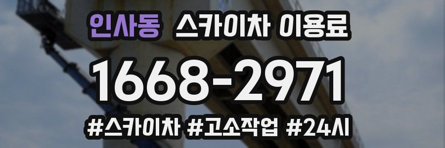 인사동 스카이차 이용료
