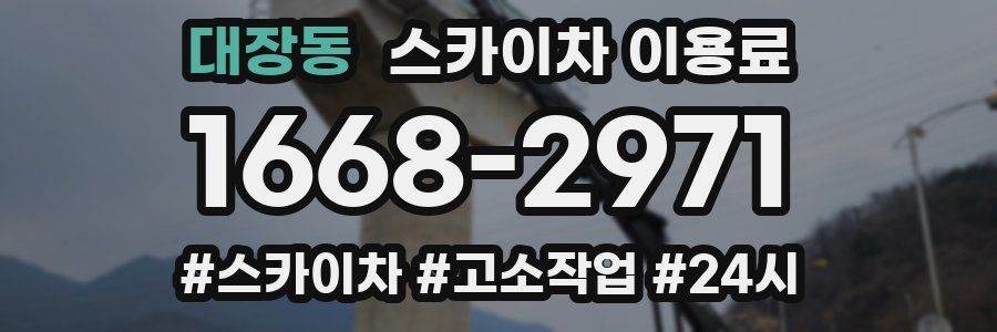 대장동 스카이차 이용료