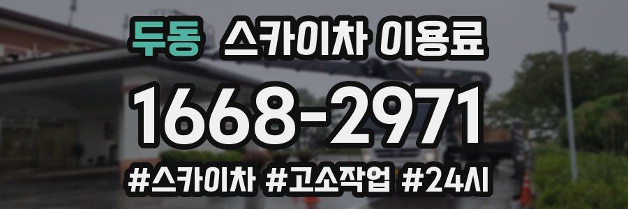 두동 스카이차 이용료