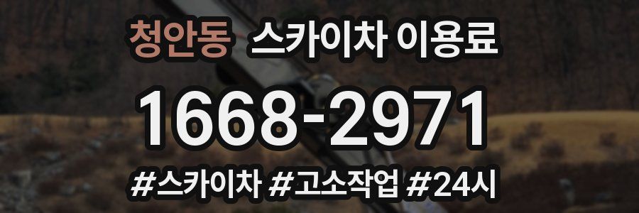 청안동 스카이차 이용료