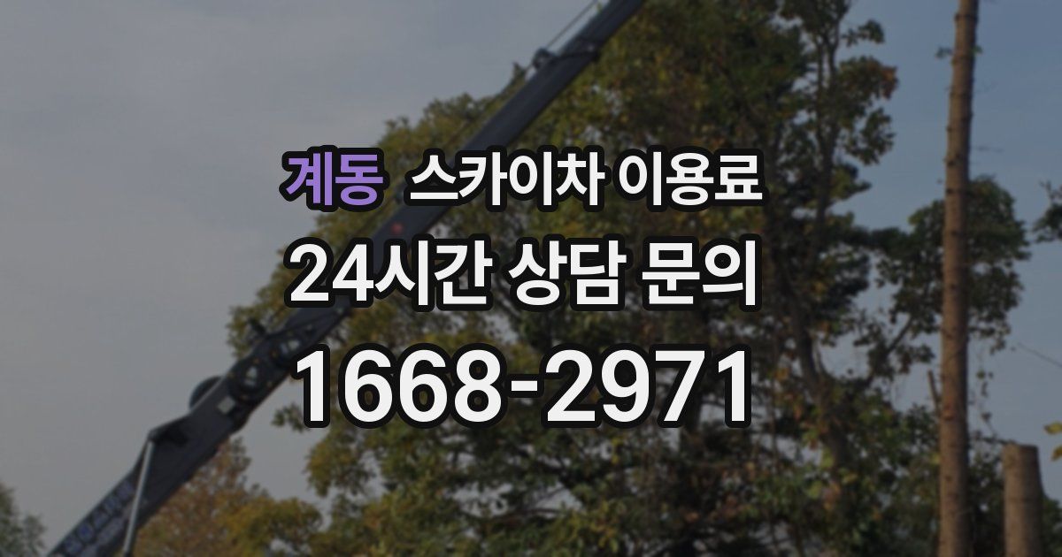 계동 스카이차 이용료