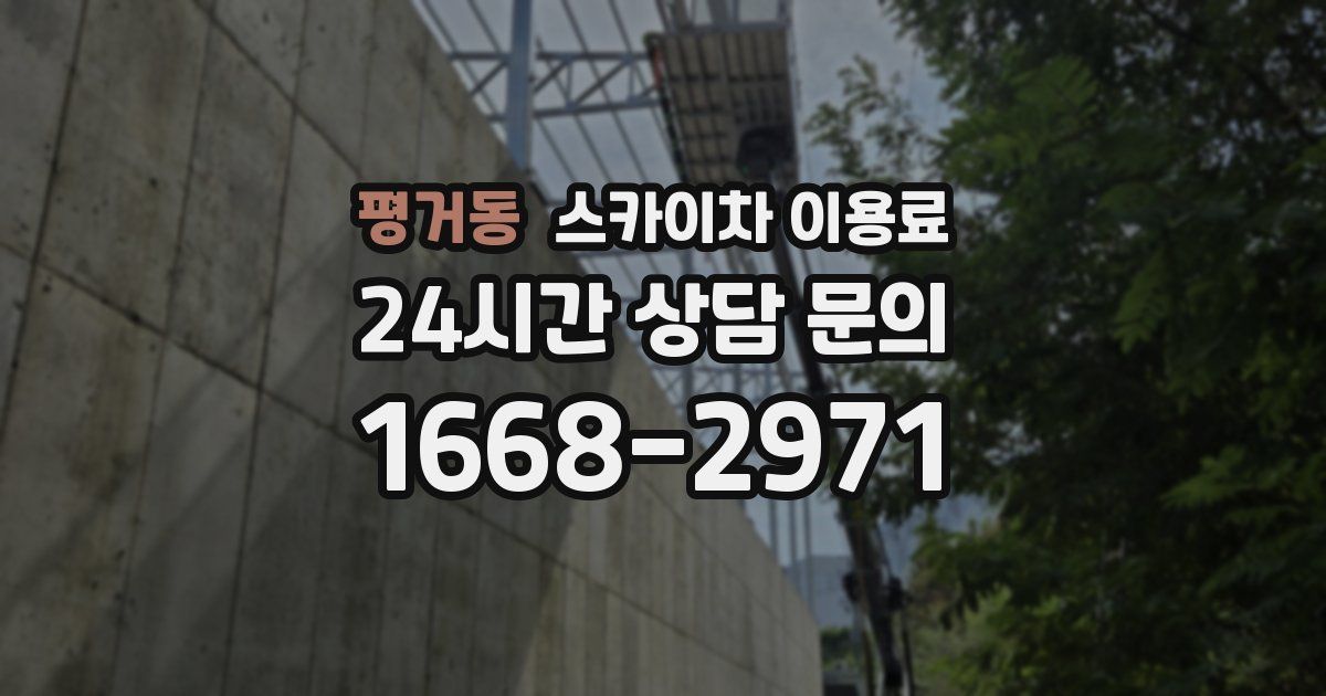 평거동 스카이차 이용료