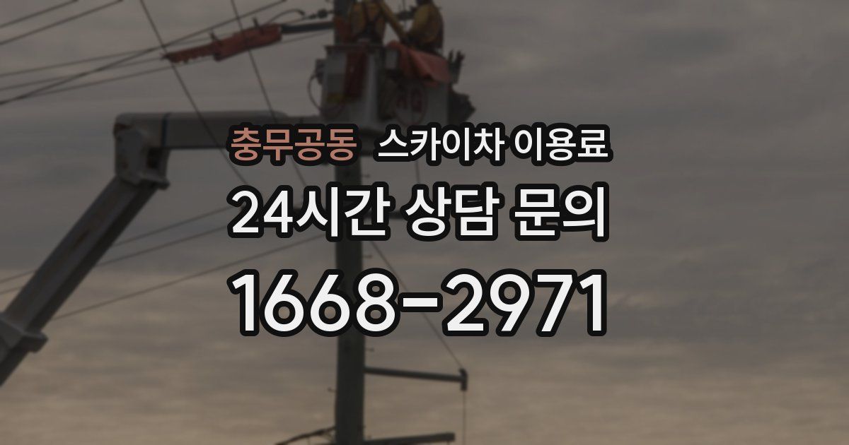 충무공동 스카이차 이용료