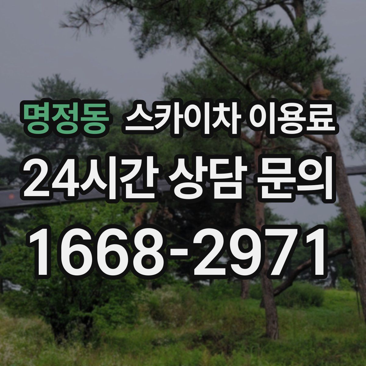 명정동 스카이차 이용료