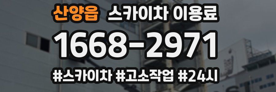 산양읍 스카이차 이용료