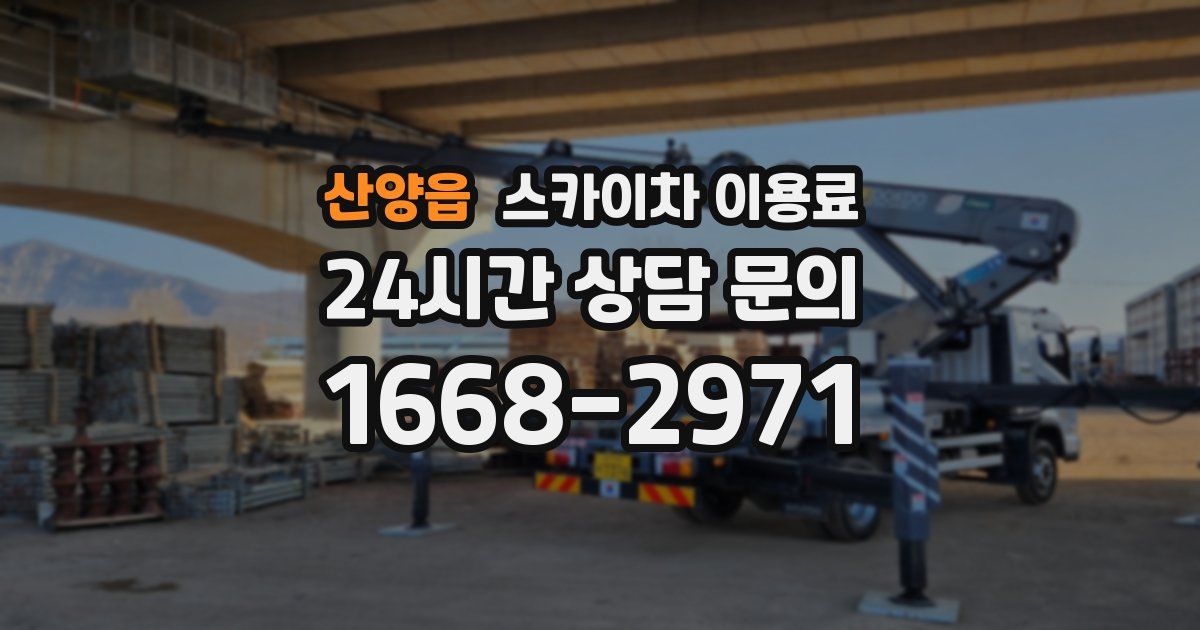 산양읍 스카이차 이용료