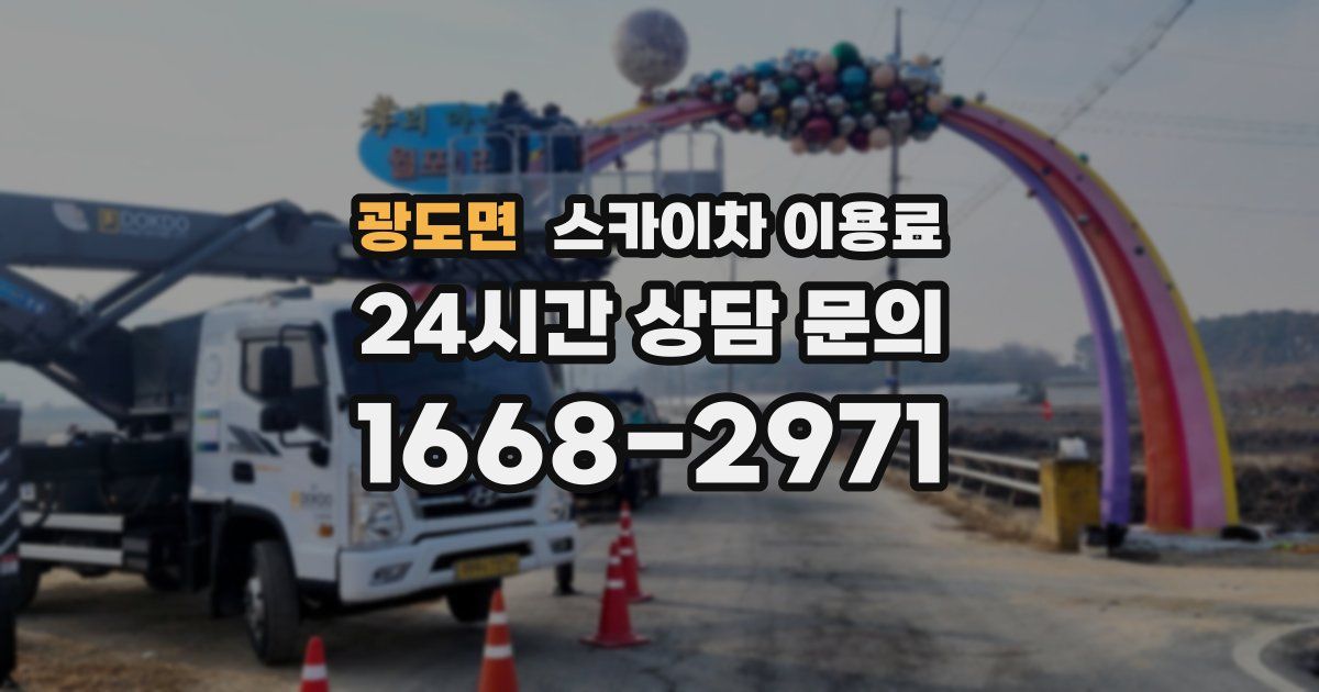광도면 스카이차 이용료