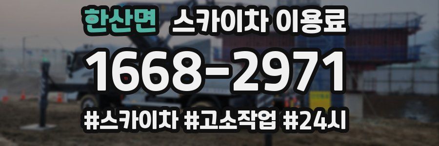 한산면 스카이차 이용료