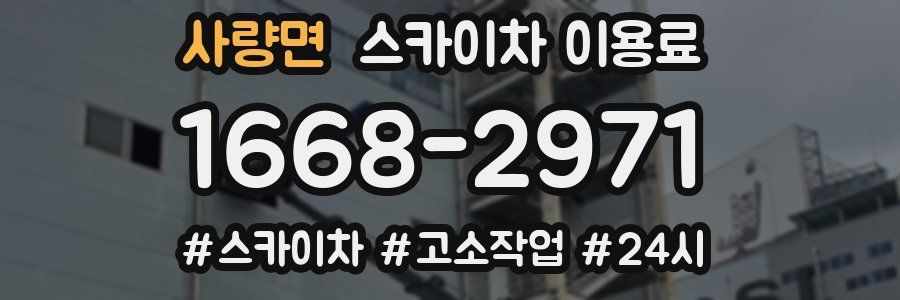 사량면 스카이차 이용료