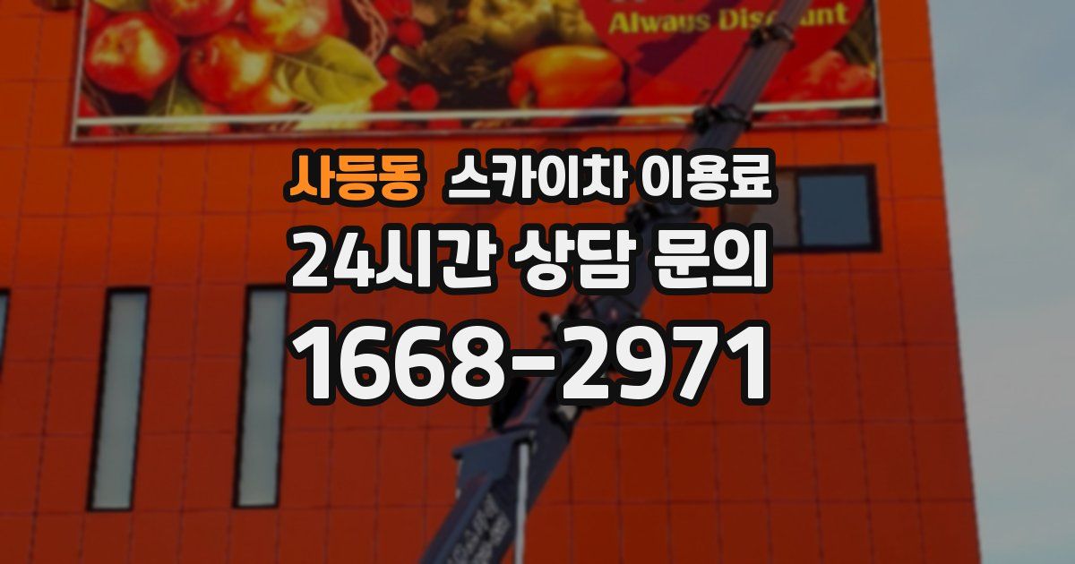 사등동 스카이차 이용료