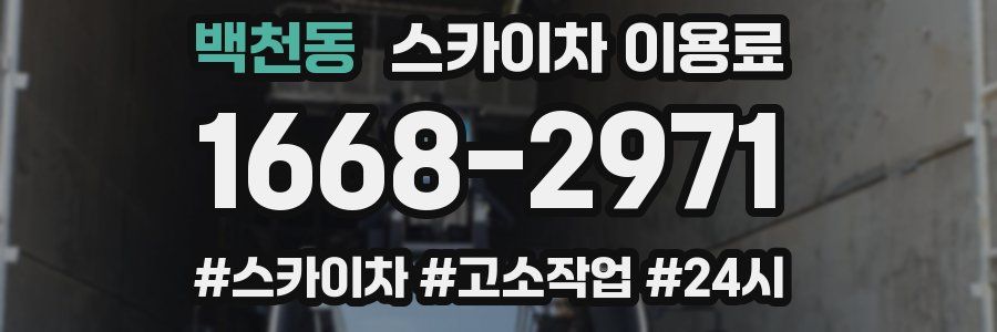 백천동 스카이차 이용료