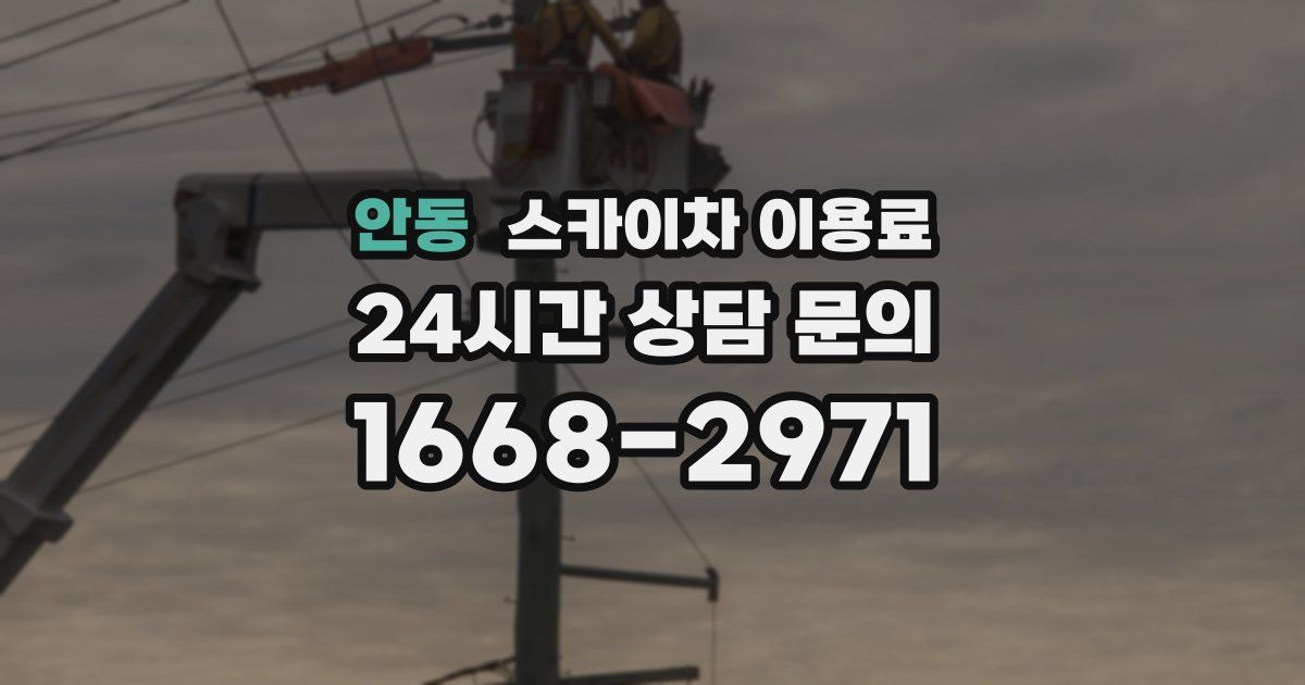 안동 스카이차 이용료