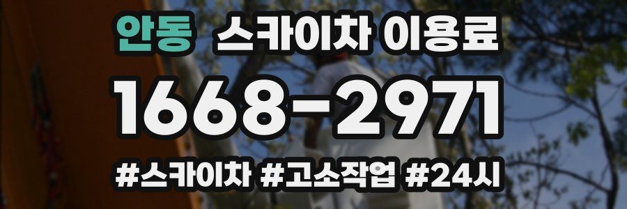 안동 스카이차 이용료