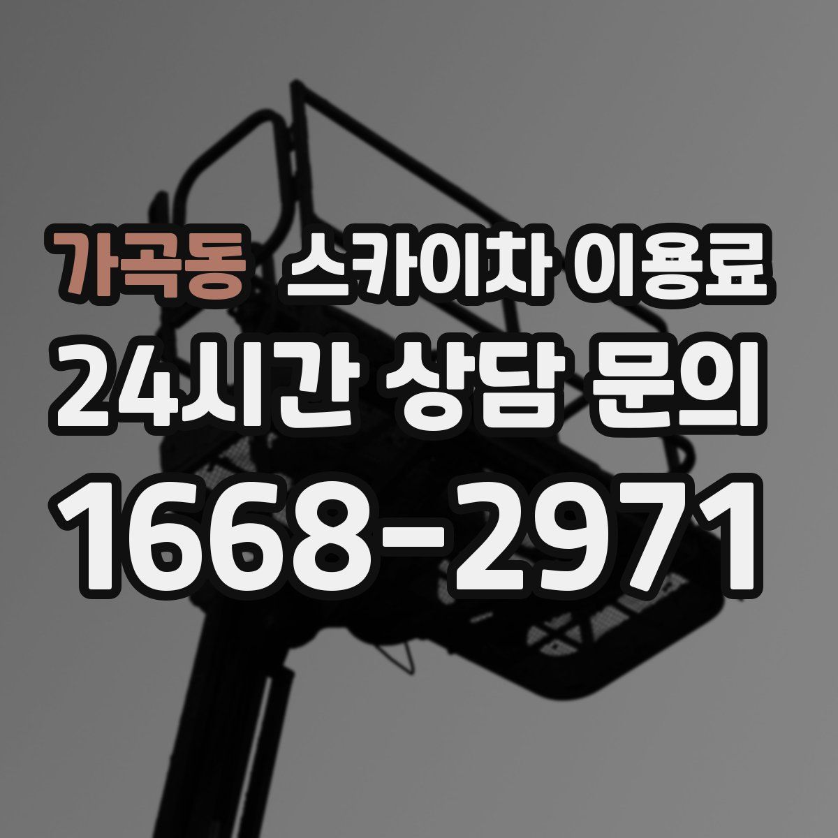 가곡동 스카이차 이용료