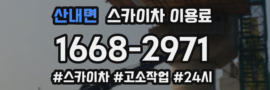 산내면 스카이차 이용료