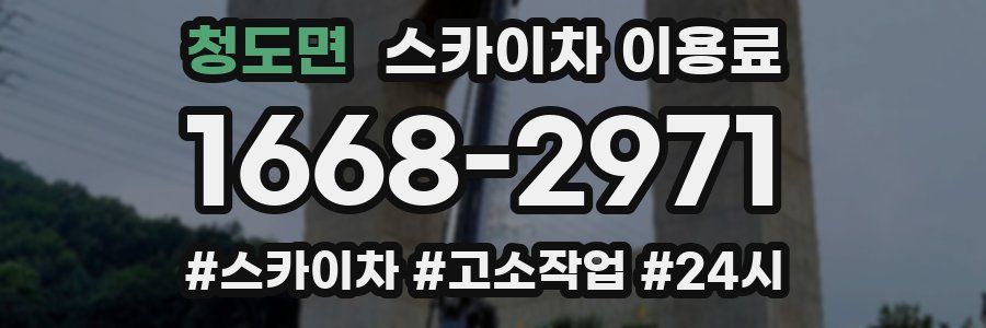 청도면 스카이차 이용료