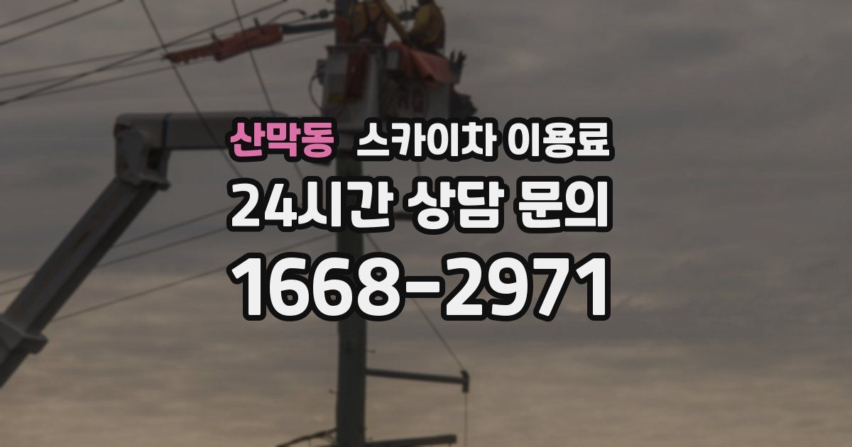 산막동 스카이차 이용료