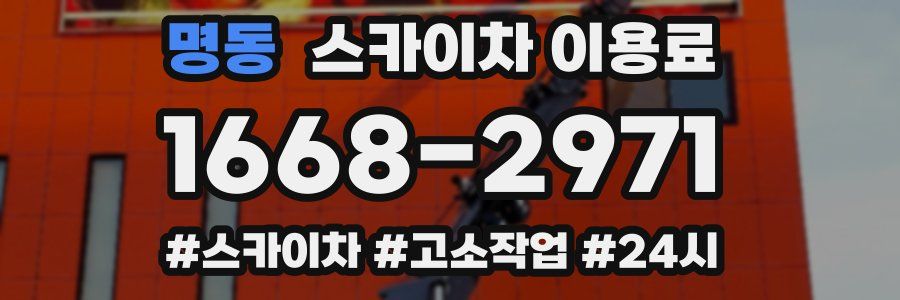 명동 스카이차 이용료