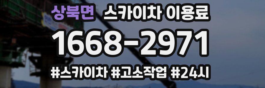 상북면 스카이차 이용료