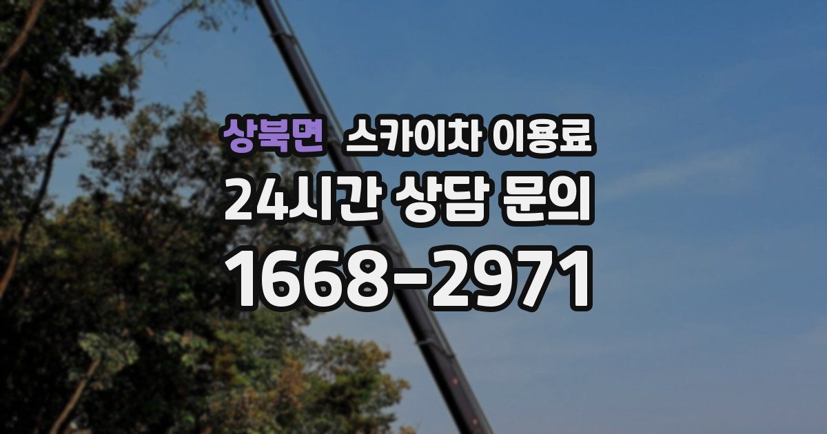 상북면 스카이차 이용료