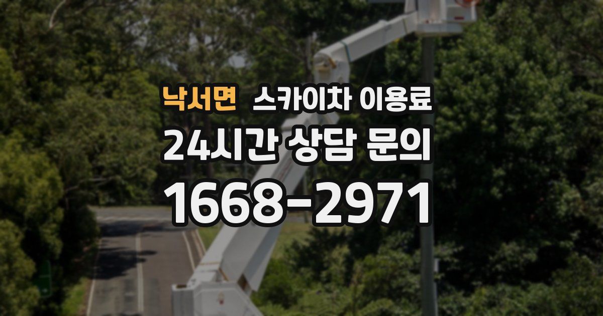 낙서면 스카이차 이용료