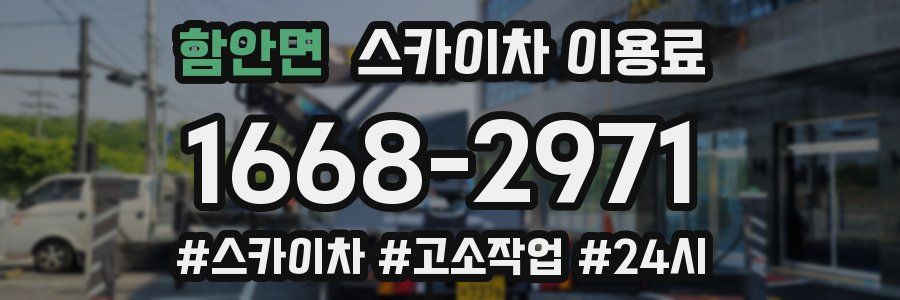 함안면 스카이차 이용료