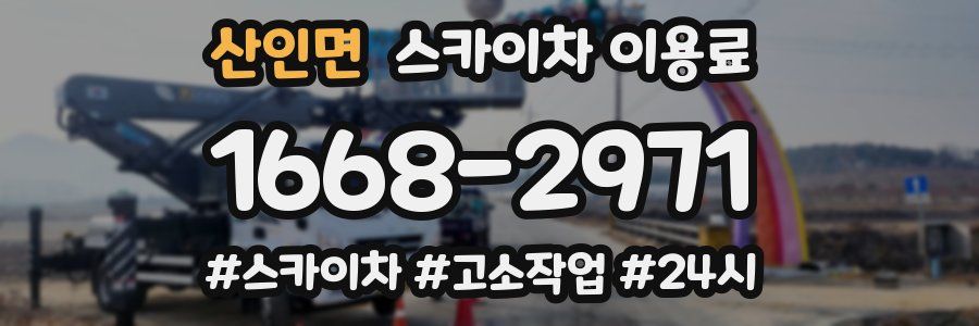 산인면 스카이차 이용료