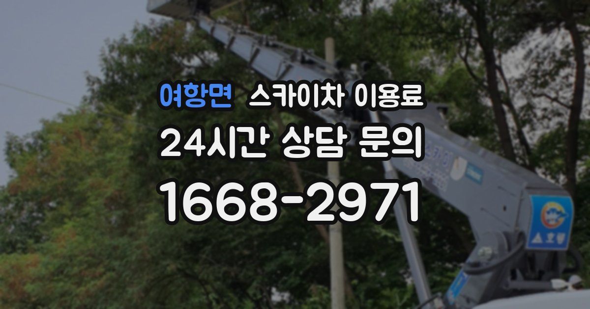 여항면 스카이차 이용료