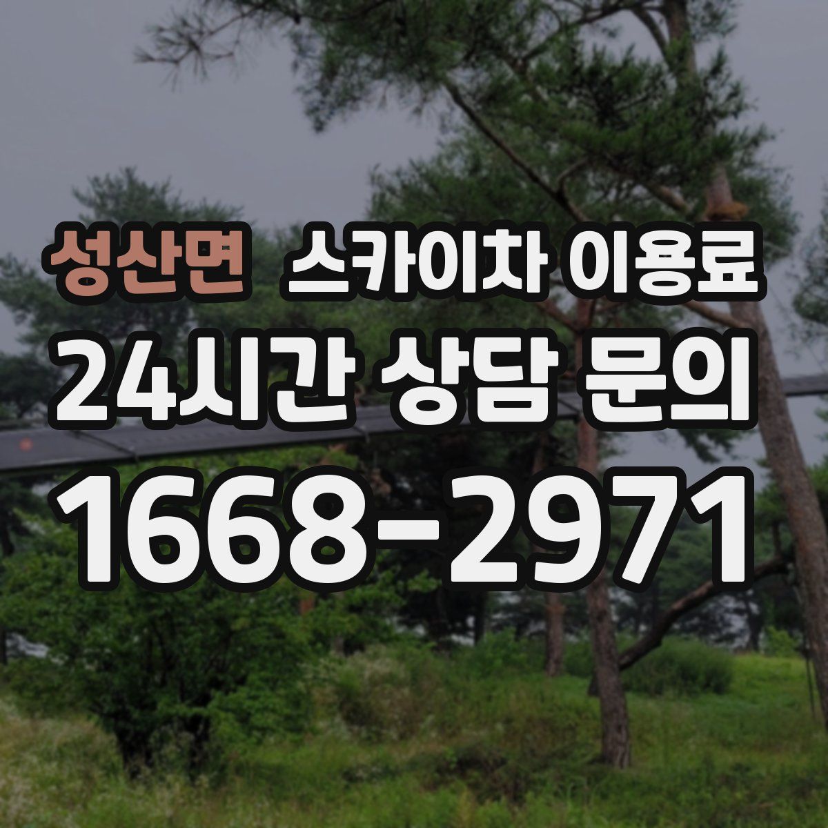 성산면 스카이차 이용료