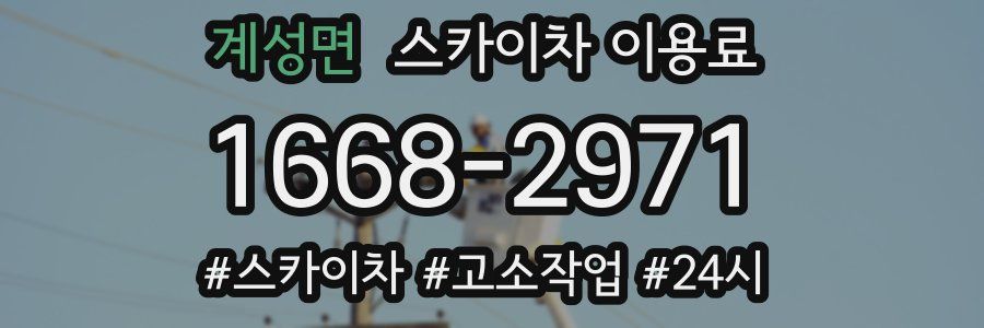 계성면 스카이차 이용료