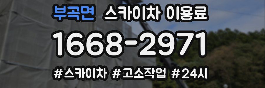 부곡면 스카이차 이용료