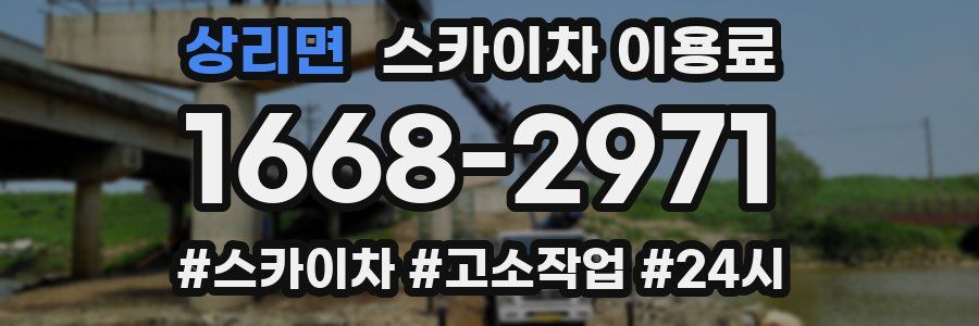 상리면 스카이차 이용료