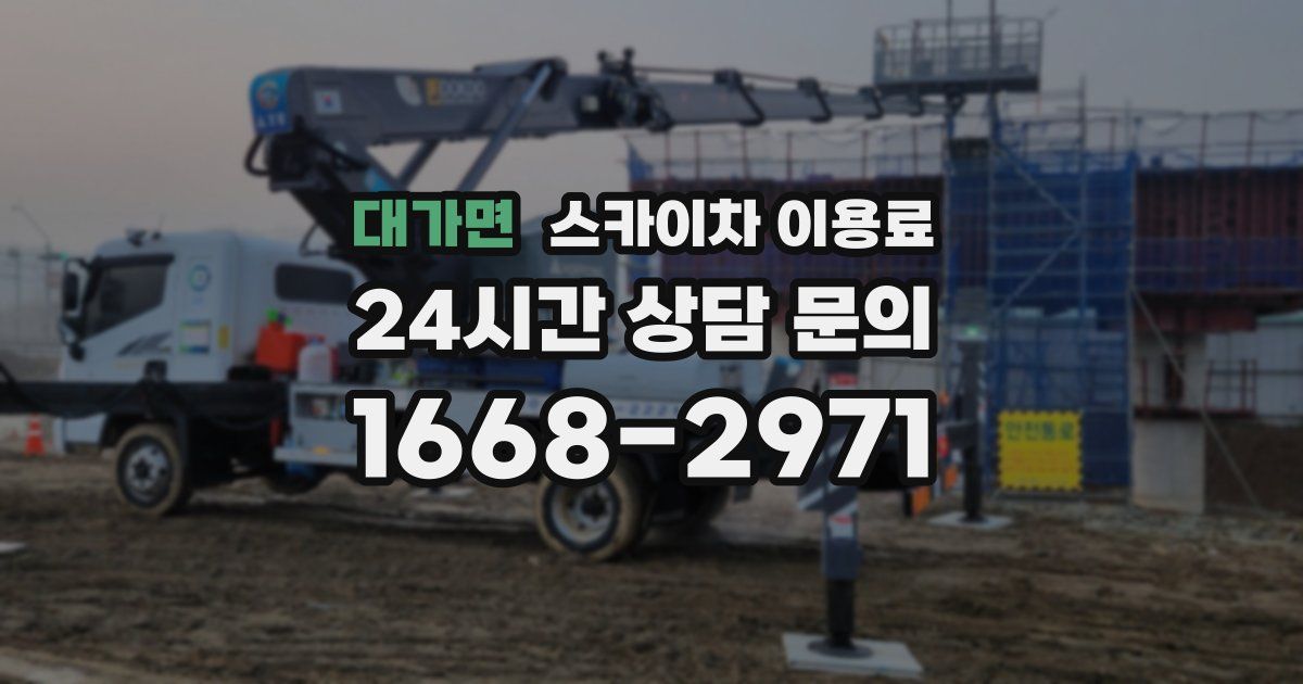 대가면 스카이차 이용료