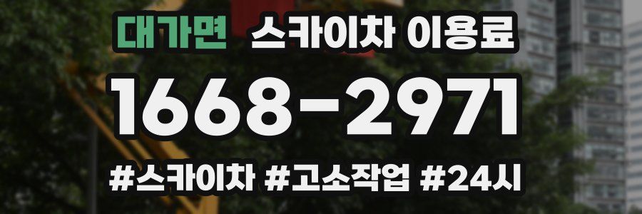 대가면 스카이차 이용료
