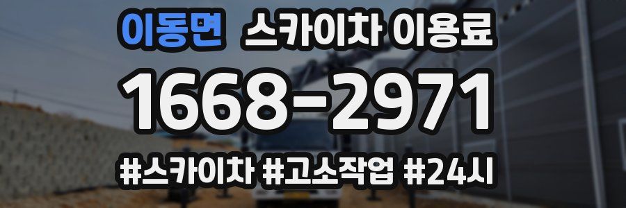 이동면 스카이차 이용료