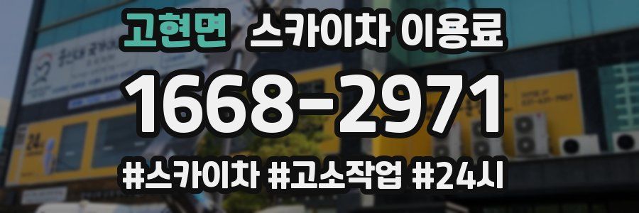고현면 스카이차 이용료
