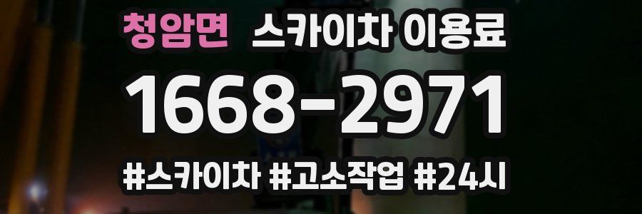청암면 스카이차 이용료