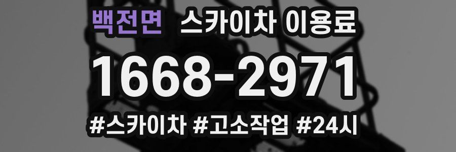 백전면 스카이차 이용료