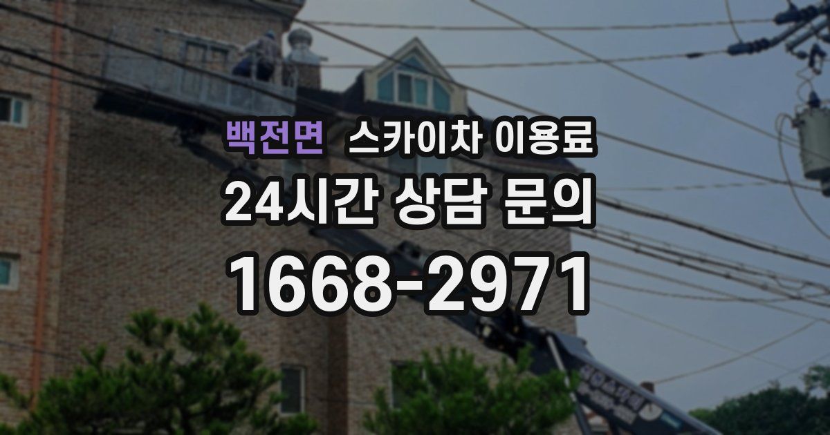 백전면 스카이차 이용료