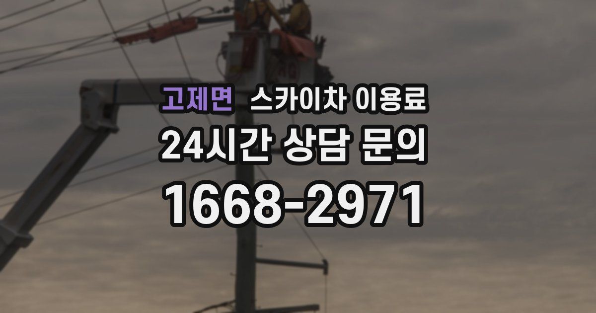 고제면 스카이차 이용료