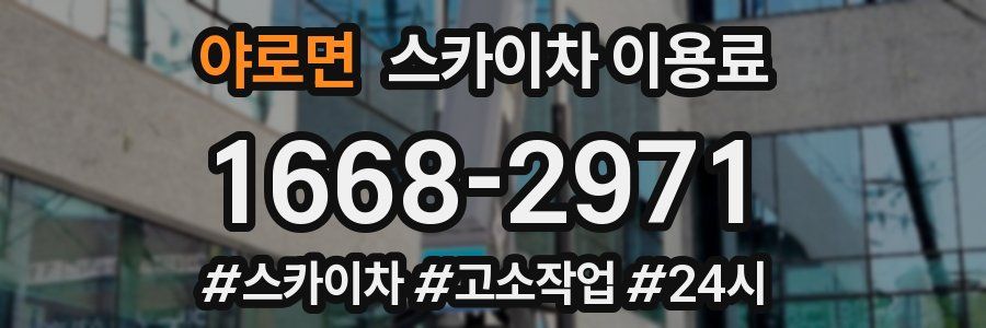 야로면 스카이차 이용료