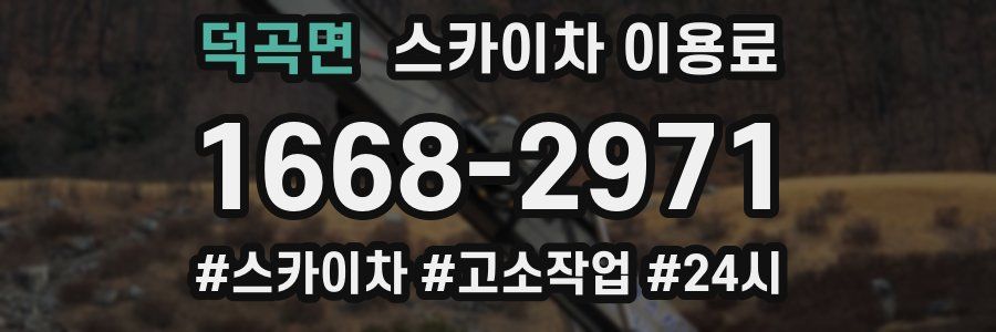 덕곡면 스카이차 이용료